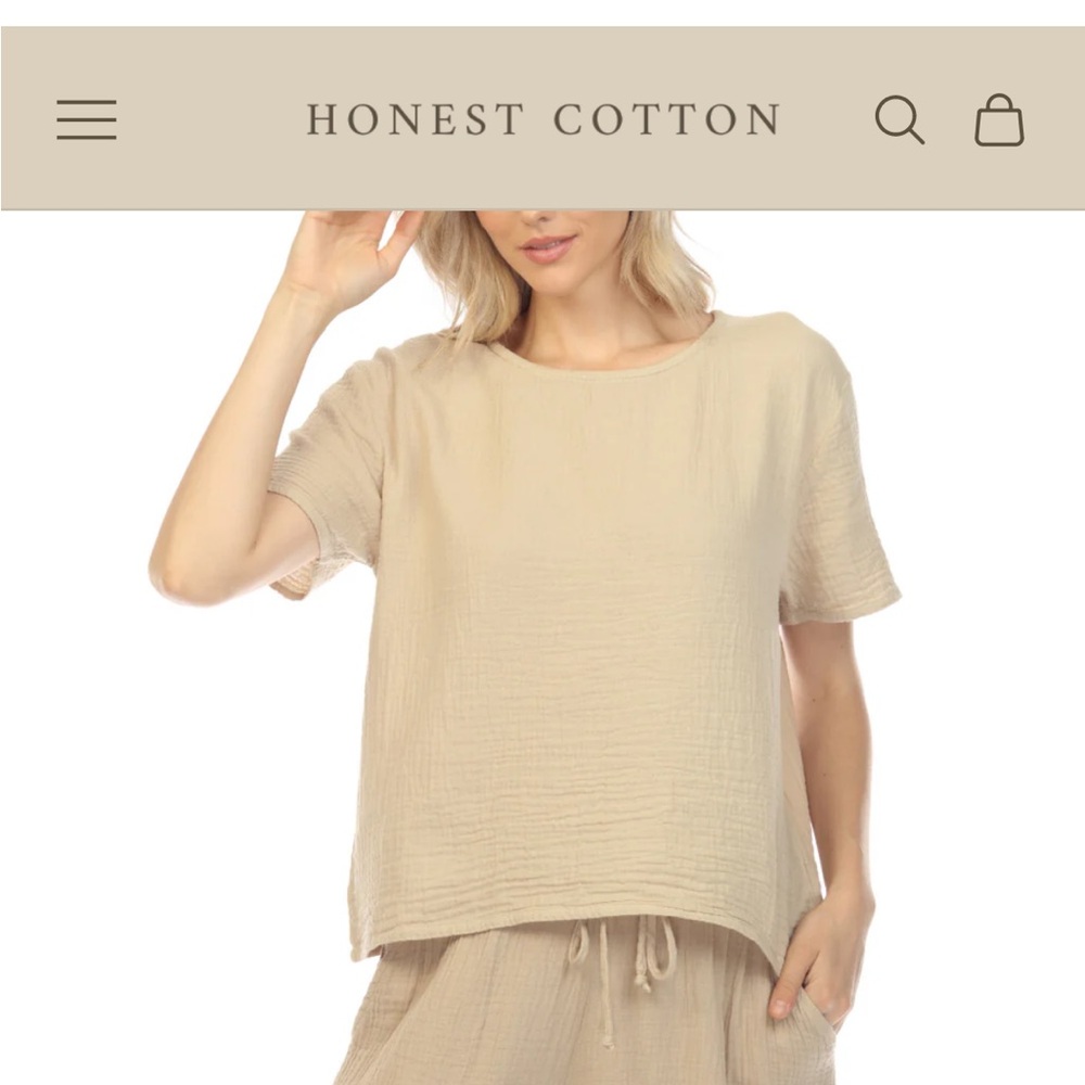 Honest Cotton Perfect Tee - Ecru